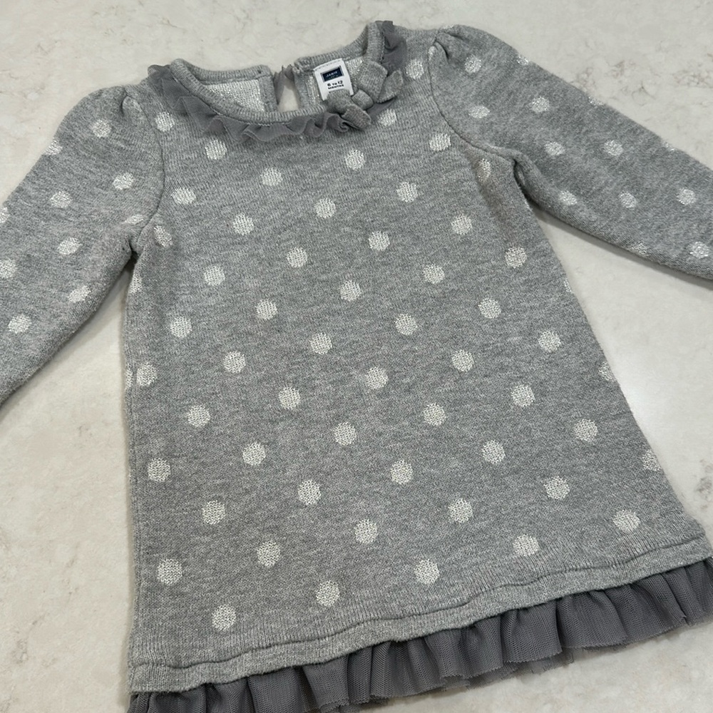 Janie and Jack Baby Girl Sweater Dress 6-12 Months